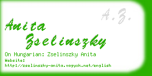 anita zselinszky business card